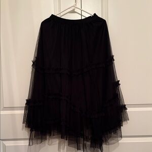 Elegant Black Tulle Skirt